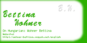 bettina wohner business card